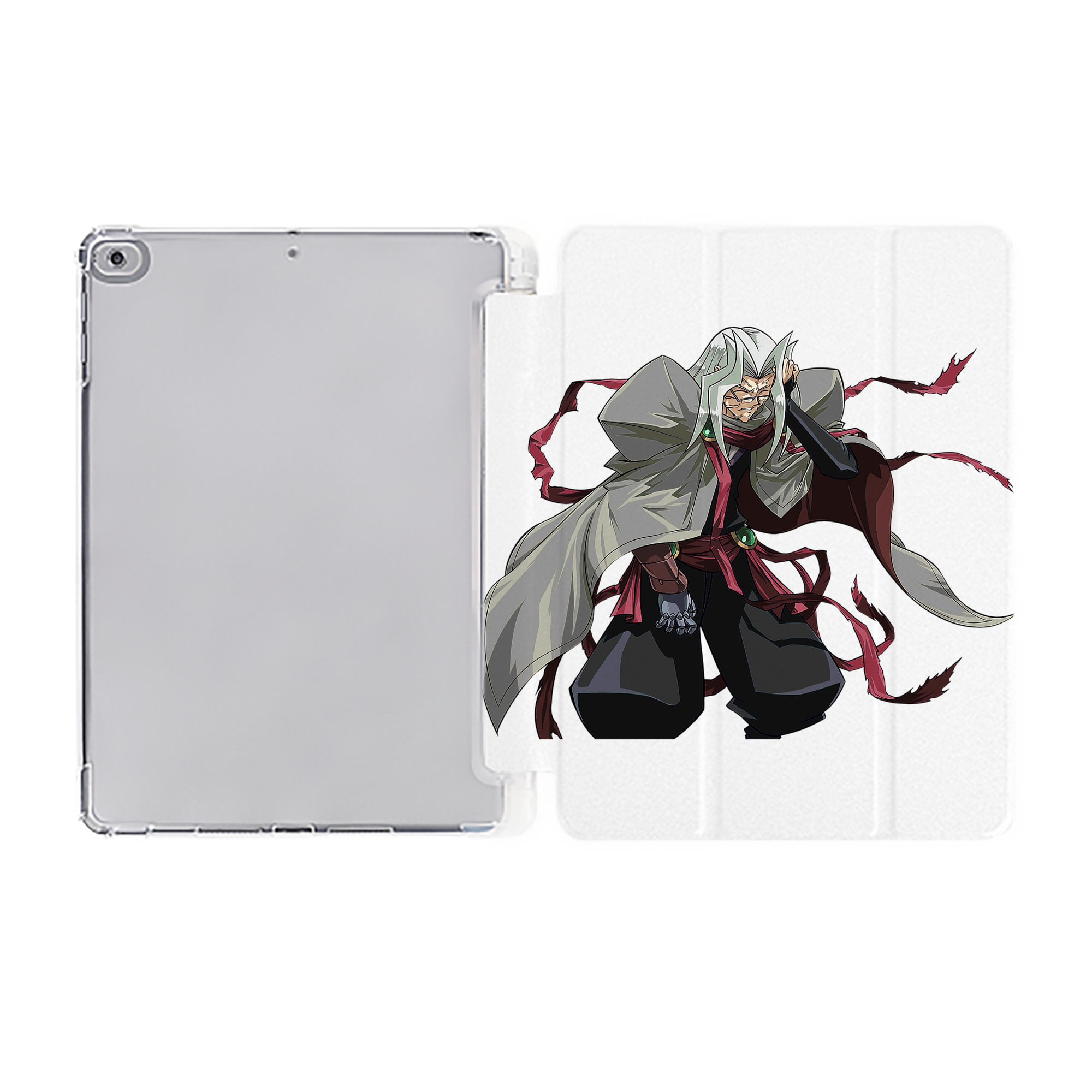 （画像用） 遊☆戯☆王 Yu-Gi-Oh! IPad ケース ペン収納付き 三つ折りスタンド PUレザー×シリコン 対応機種9.5/10.5/10.9インチ